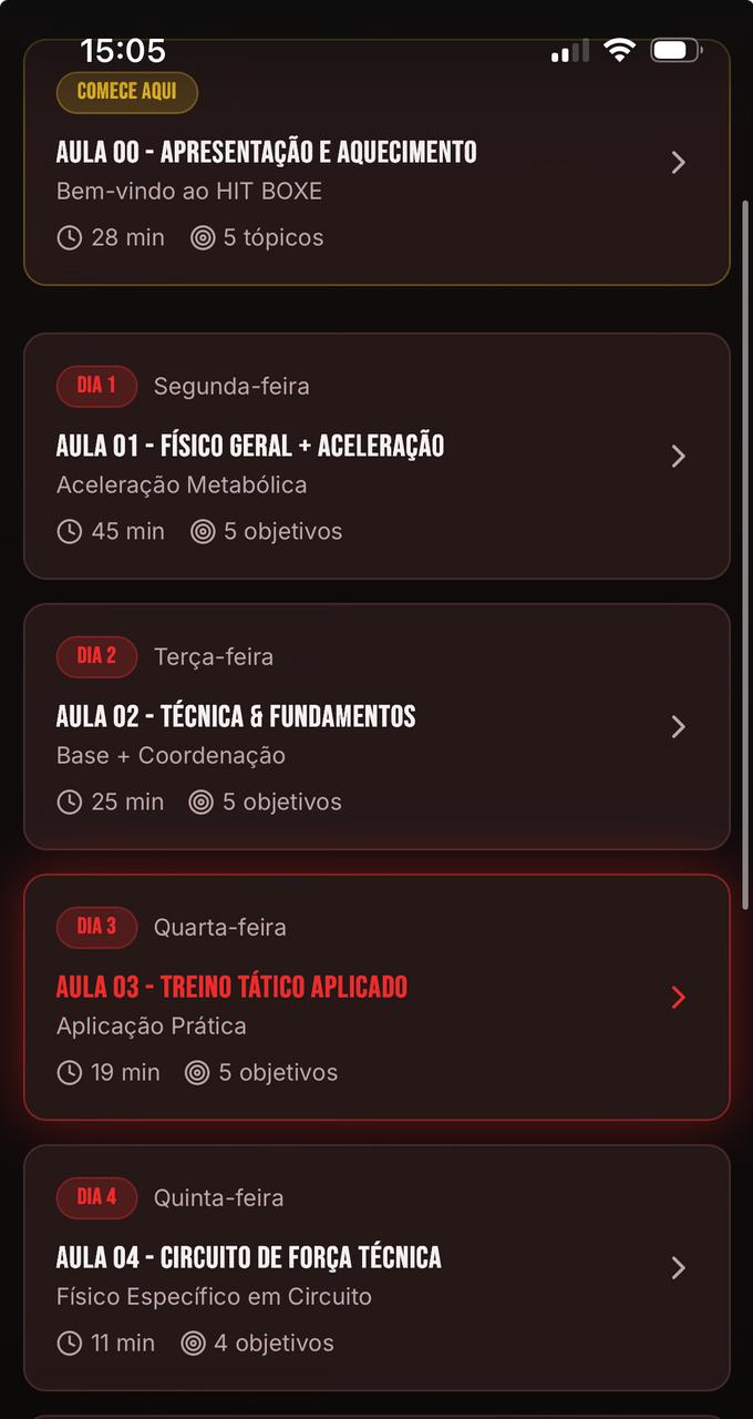 QDB App de Boxê - Rotina e progresso